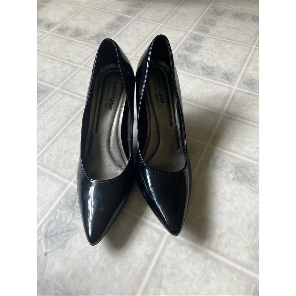 Comfort Plus by Predictions Black Stiletto Pumps Pointed Toe Sz 7 Sexy Coquette